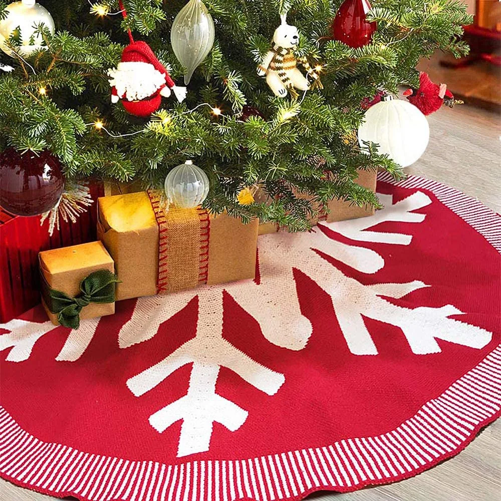 New Arrival Christmas Deluxe Knit Sweater Christmas Tree Skirt