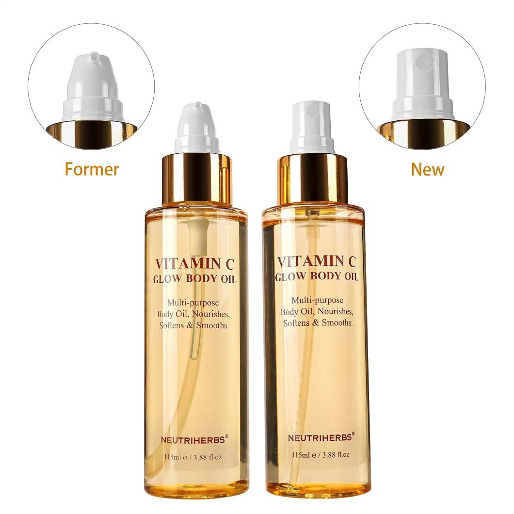 Wholesale Natural Herbal Brightening Glowing Vitamin C Body Oil