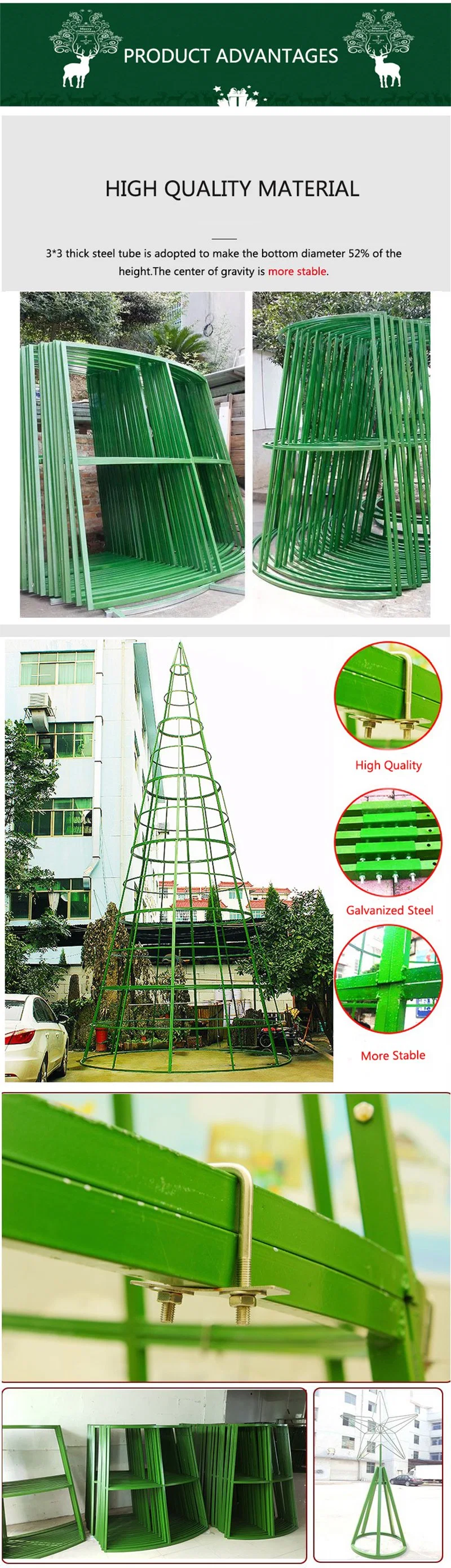 Wholesale Christmas Decoration LED Lighting Giant Artificial Big Christmas Tree